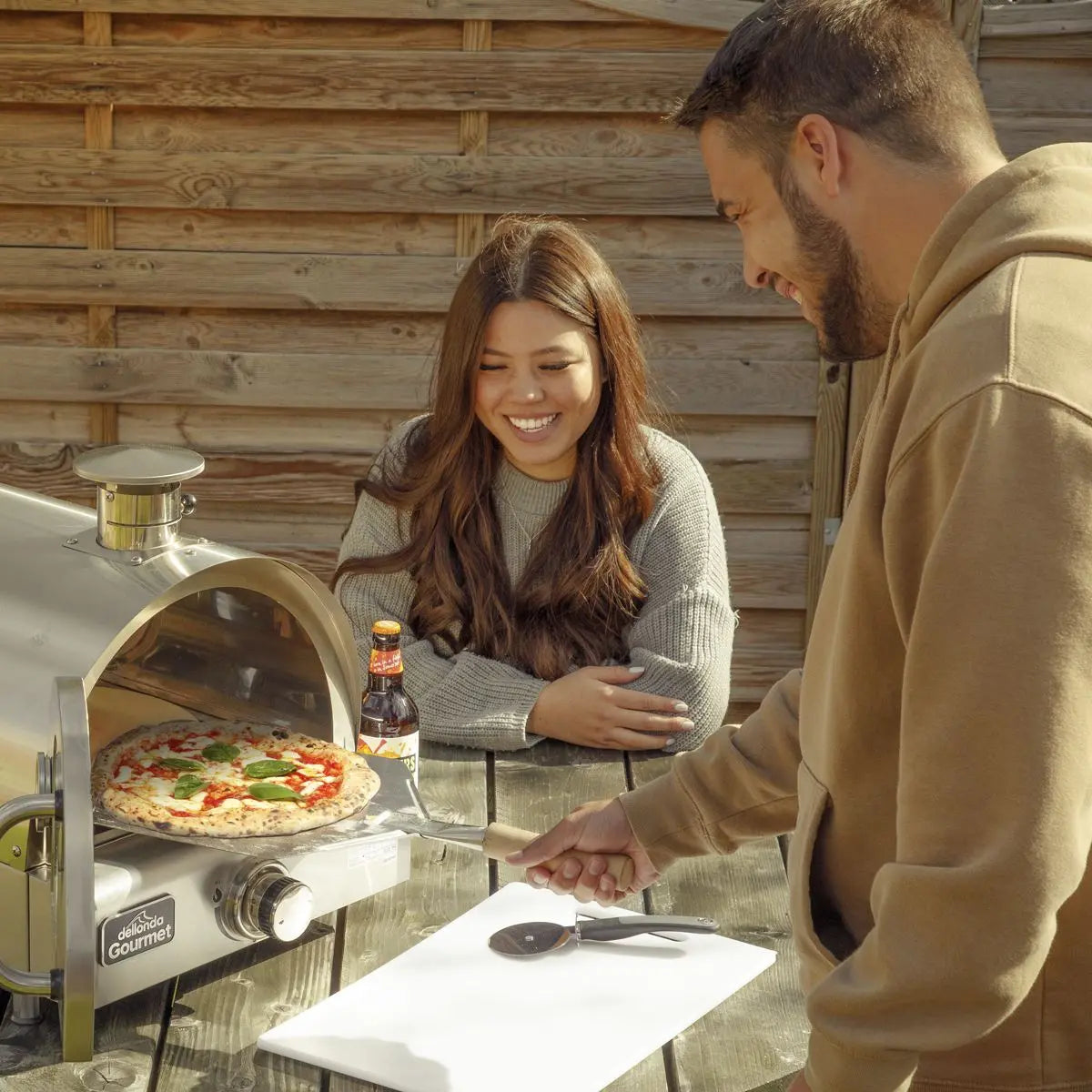 Dellonda Outdoor Tabletop Gas Powered Pizza Oven with Temperature Display - DG104  White Rose Tools