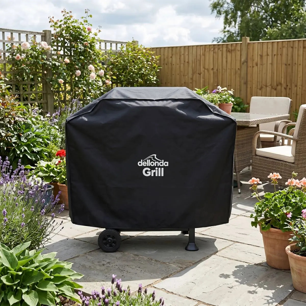 Dellonda PVC Water-Resistant BBQ Cover for DG13 White Rose Tools