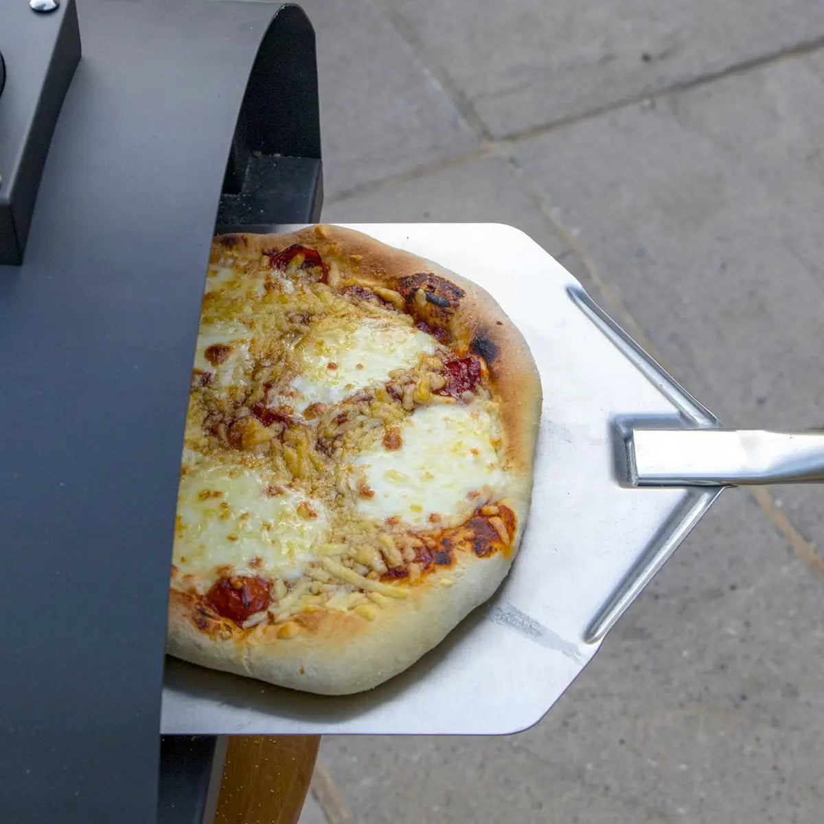 Dellonda Portable Wood-Fired 14" Pizza & Smoking Oven - Black/Stainless Steel  White Rose Tools