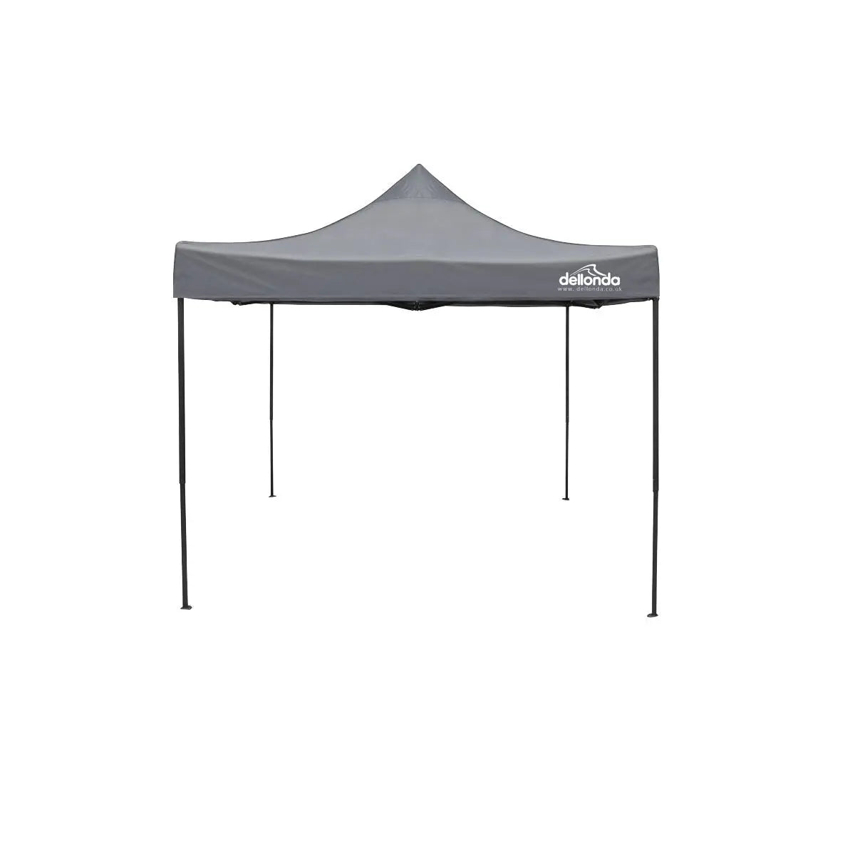 Dellonda Premium 3 x 3m Pop-Up Gazebo, PVC Coated, Water Resistant Fabric, Supplied with Carry Bag, Rope, Stakes & Weight Bags - Grey Canopy  White Rose Tools