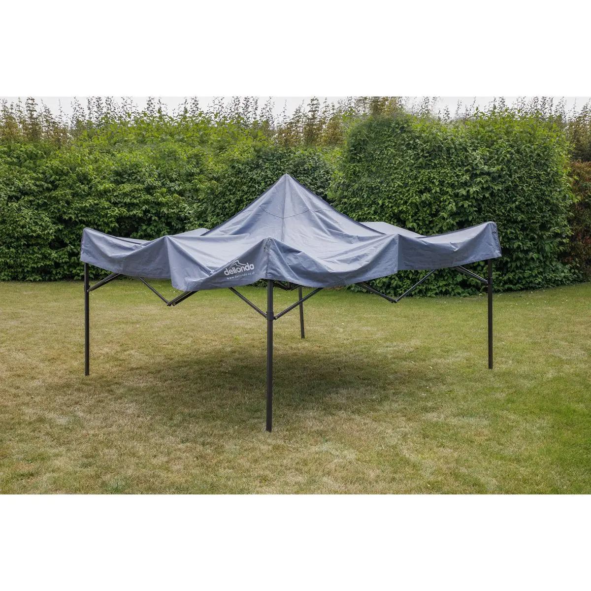 Dellonda Premium 3 x 3m Pop-Up Gazebo, PVC Coated, Water Resistant Fabric, Supplied with Carry Bag, Rope, Stakes & Weight Bags - Grey Canopy  White Rose Tools