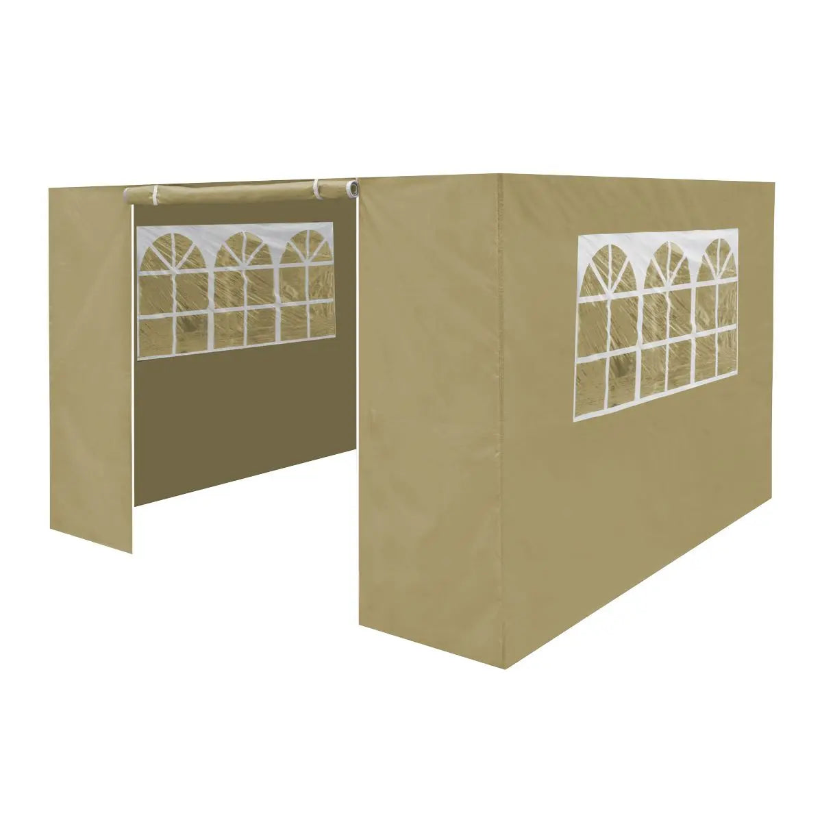 Dellonda Premium Gazebo/Marquee Side Walls/Doors/Windows, Fits 3 x 3m Models - Beige White Rose Tools