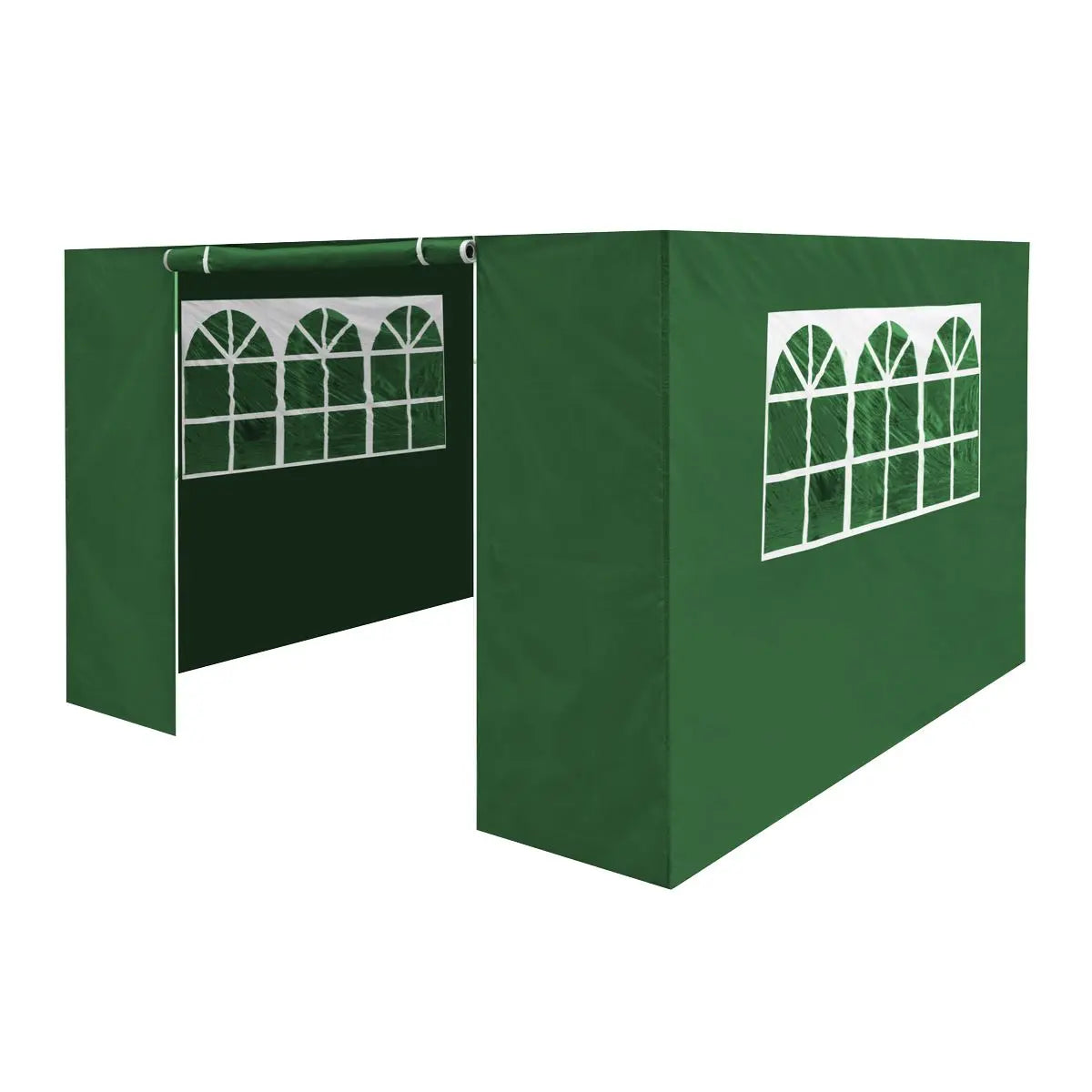 Dellonda Premium Gazebo/Marquee Side Walls/Doors/Windows, Fits 3 x 3m Models - Dark Green White Rose Tools