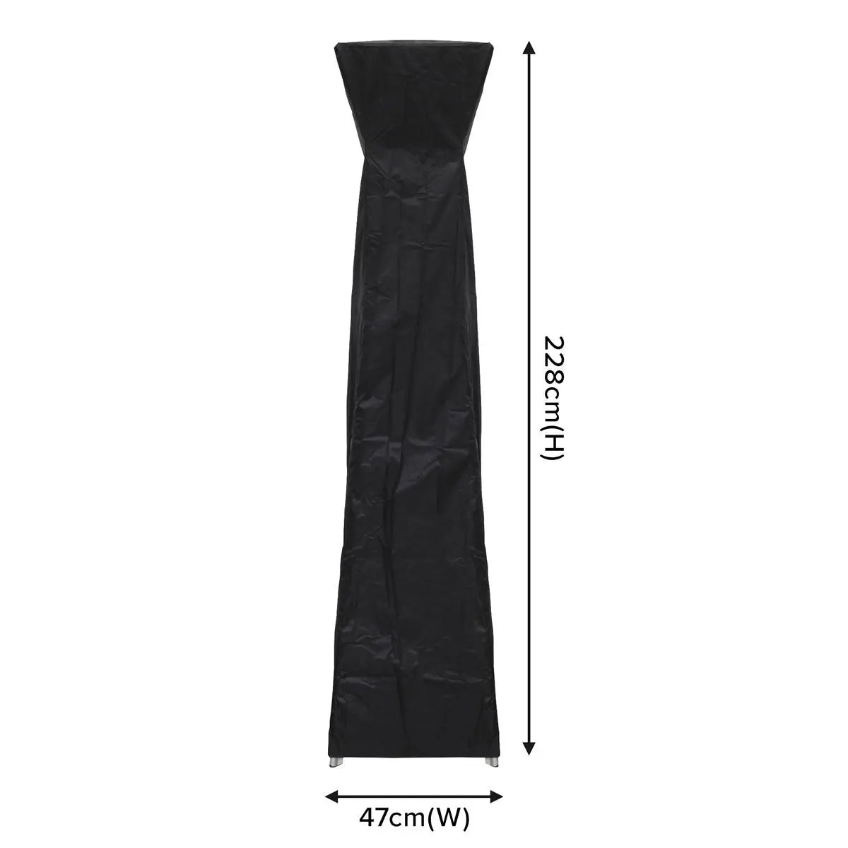 Dellonda Pyramid Gas Tower Patio Heater Water-Resistant Cover 2280 x 470mm, Black White Rose Tools