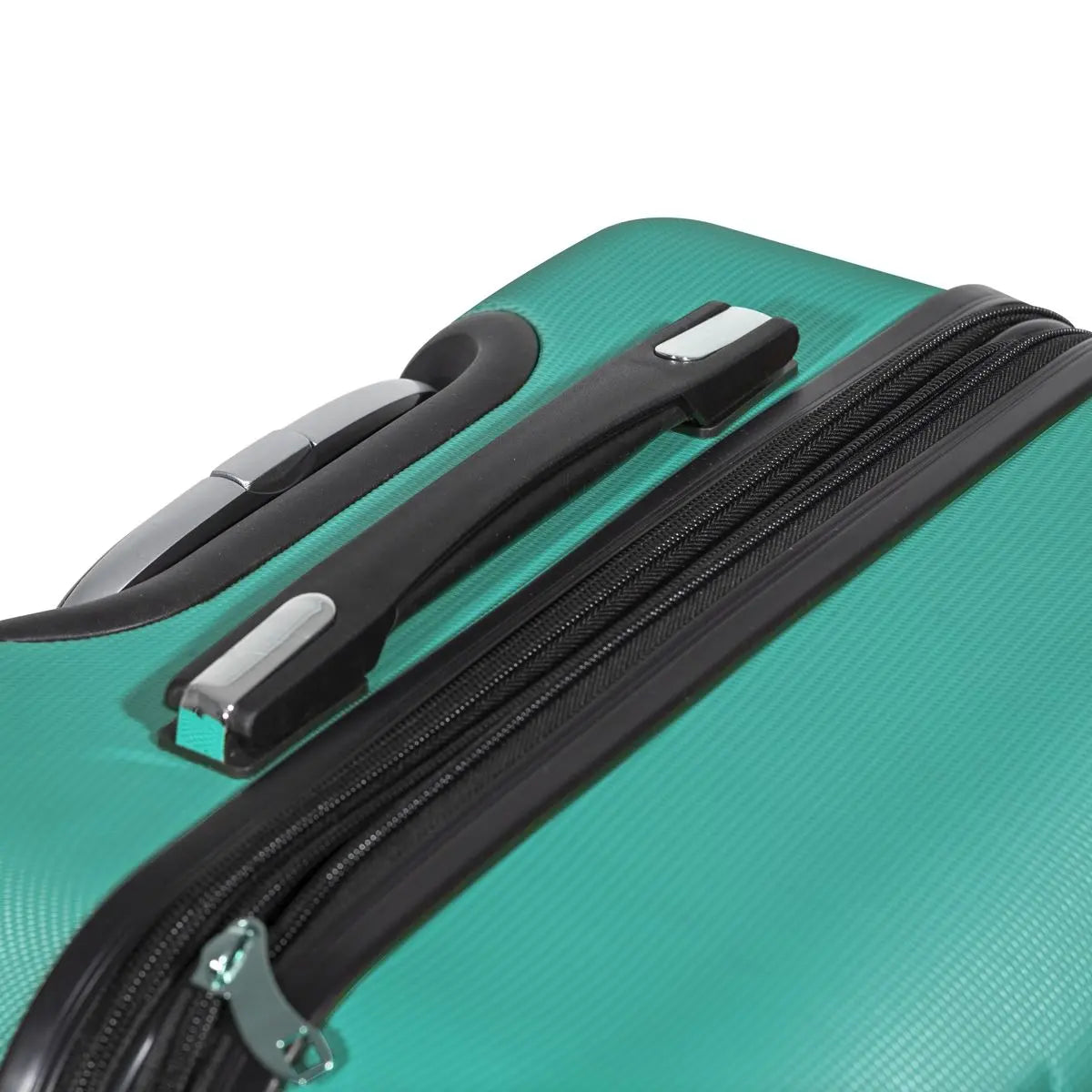 Dellonda Set 3-Piece Lightweight ABS Luggage Set with Integrated TSA Approved Combination Lock - Teal - DL126 White Rose Tools