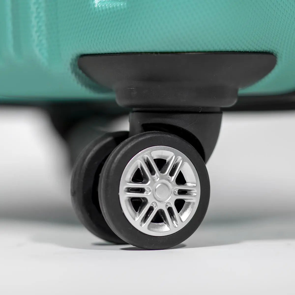 Dellonda Set 3-Piece Lightweight ABS Luggage Set with Integrated TSA Approved Combination Lock - Teal - DL126 White Rose Tools