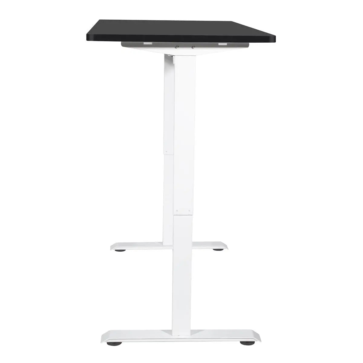 Dellonda Single Motor Height-Adjustable Electric Sit & Stand Desk with Black Desktop & White Frame White Rose Tools