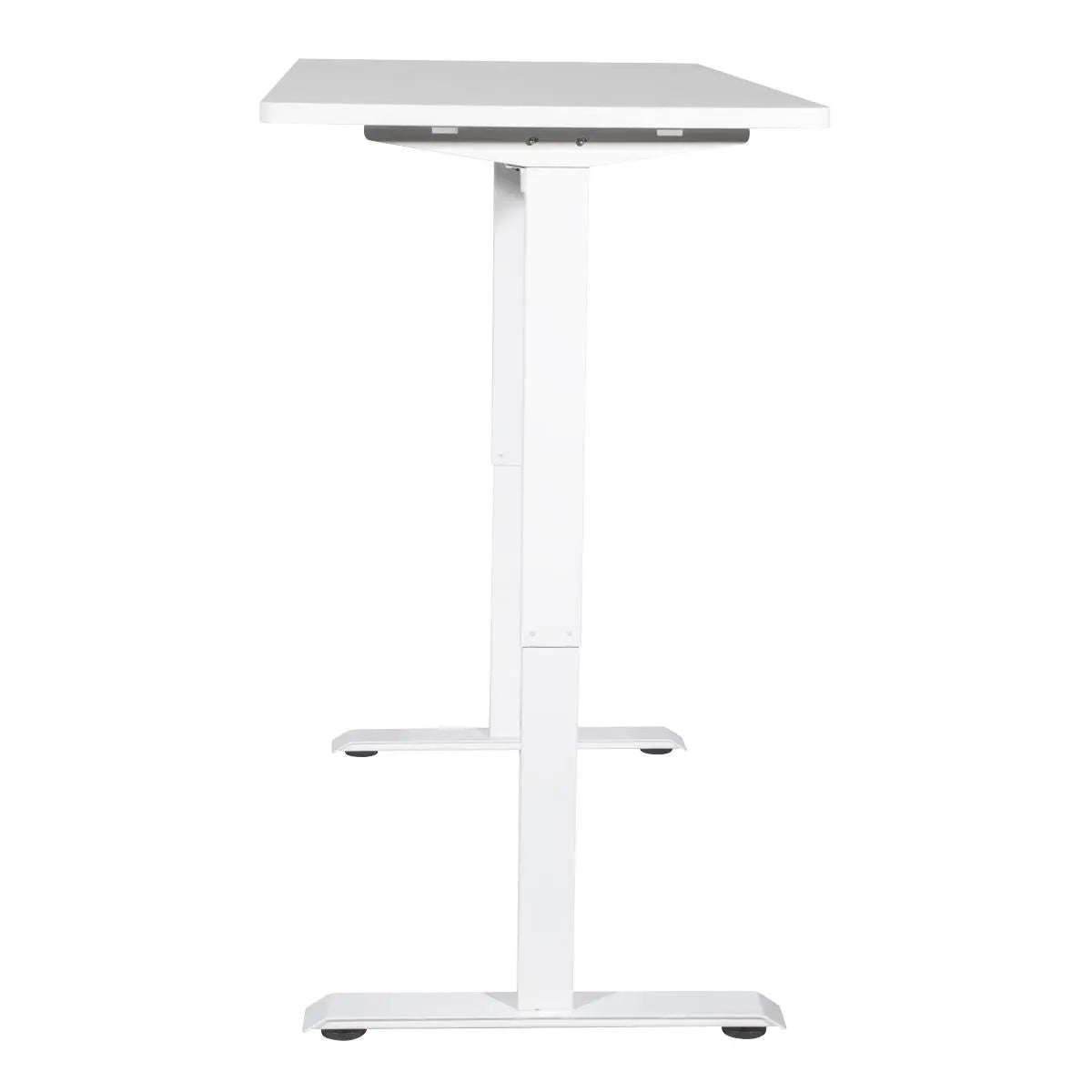 Dellonda Single Motor Height-Adjustable Electric Sit & Stand Desk with White Desktop & Frame White Rose Tools