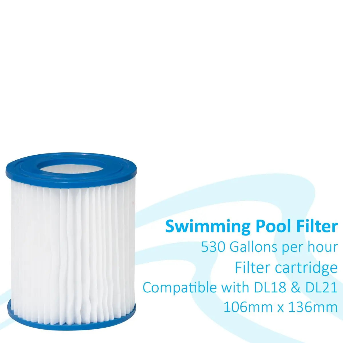 Dellonda Swimming Pool Filter Cartridge White Rose Tools