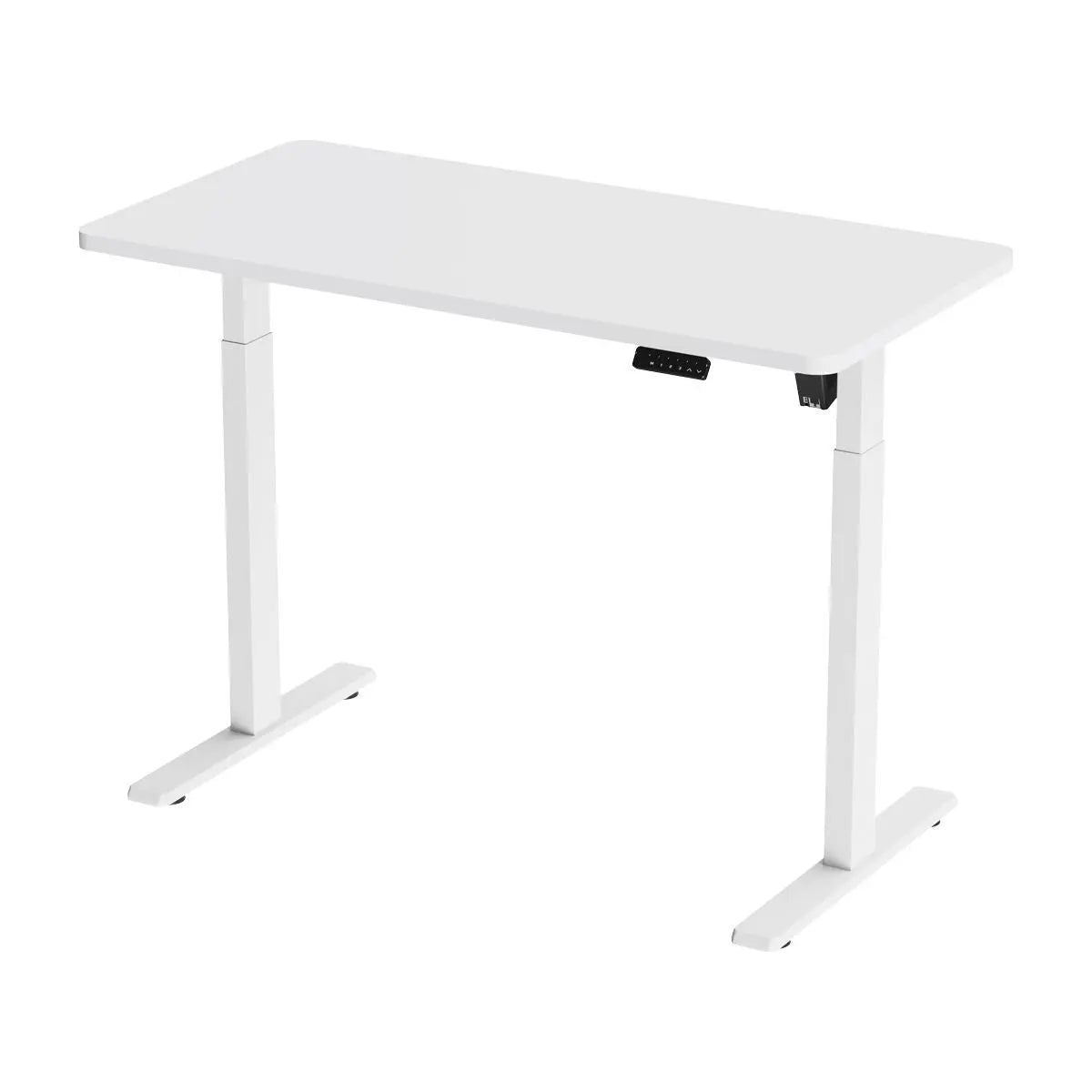 Dellonda White Electric Adjustable Office Standing Desk, Quiet & Fast 1200x600mm White Rose Tools
