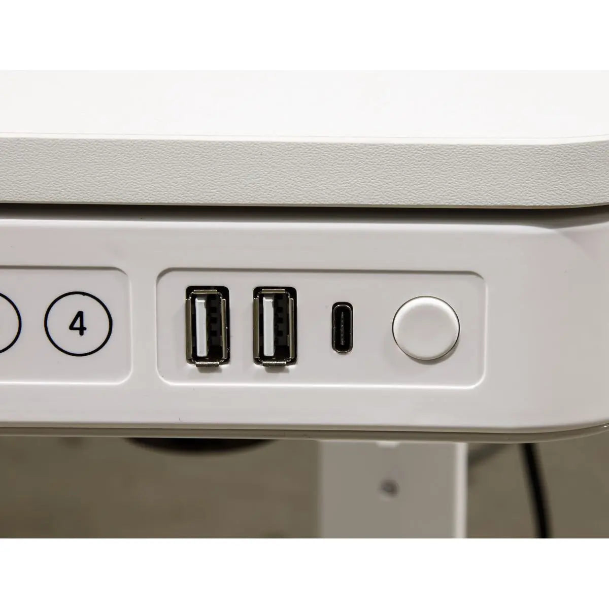 Dellonda White Electric Adjustable Standing Desk with USB & Drawer, 1200 x 600mm White Rose Tools