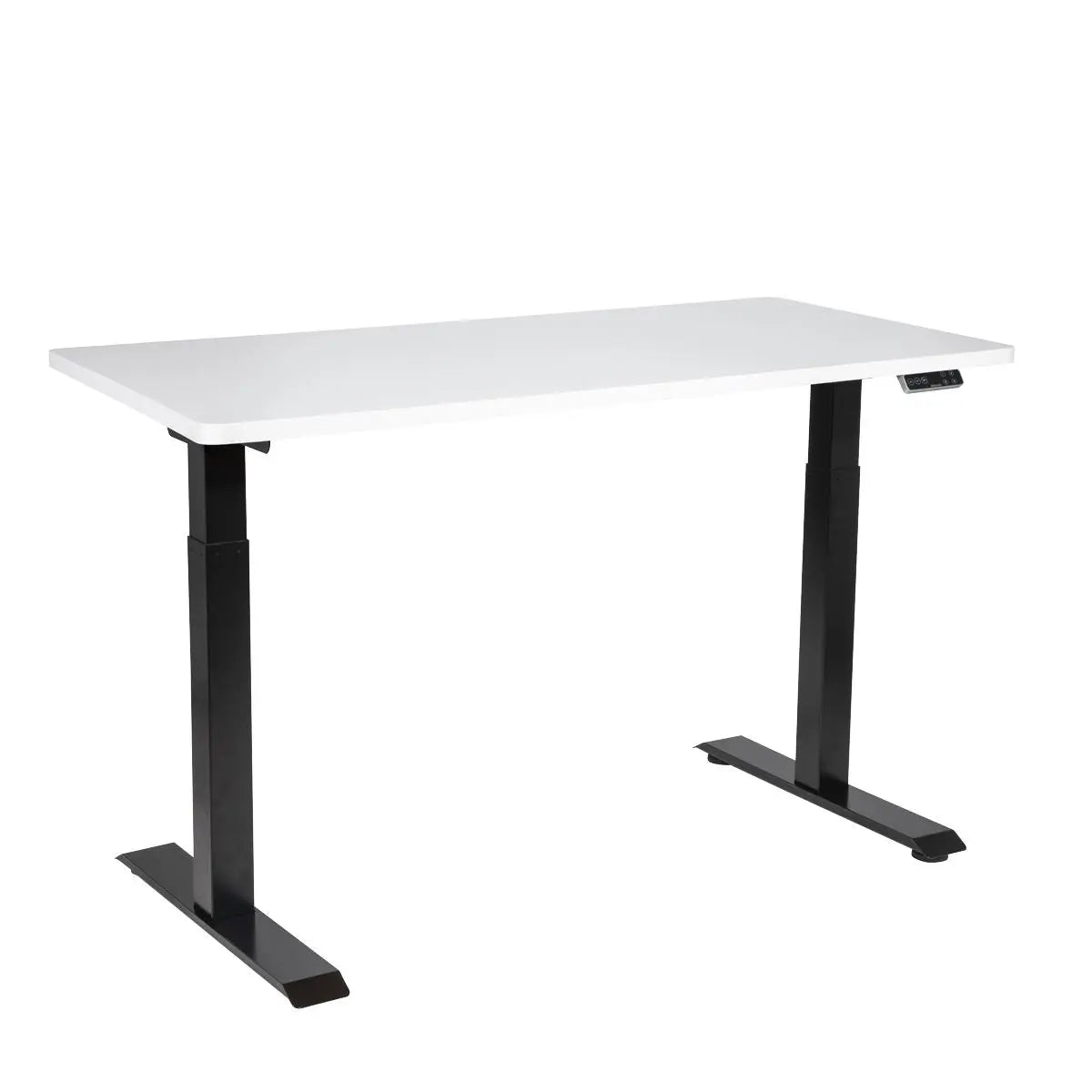 Dellonda White Electric Height Adjustable Standing Desk, 1400 x 700mm Dual Motor 100kg White Rose Tools