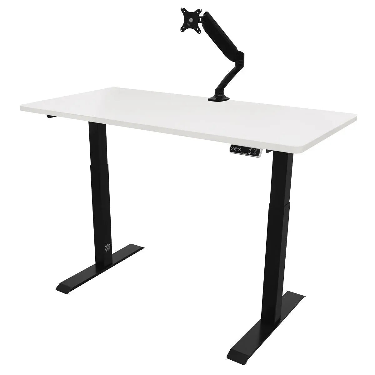 Dellonda White Electric Height Adjustable Standing Desk, 1400 x 700mm Dual Motor 100kg White Rose Tools