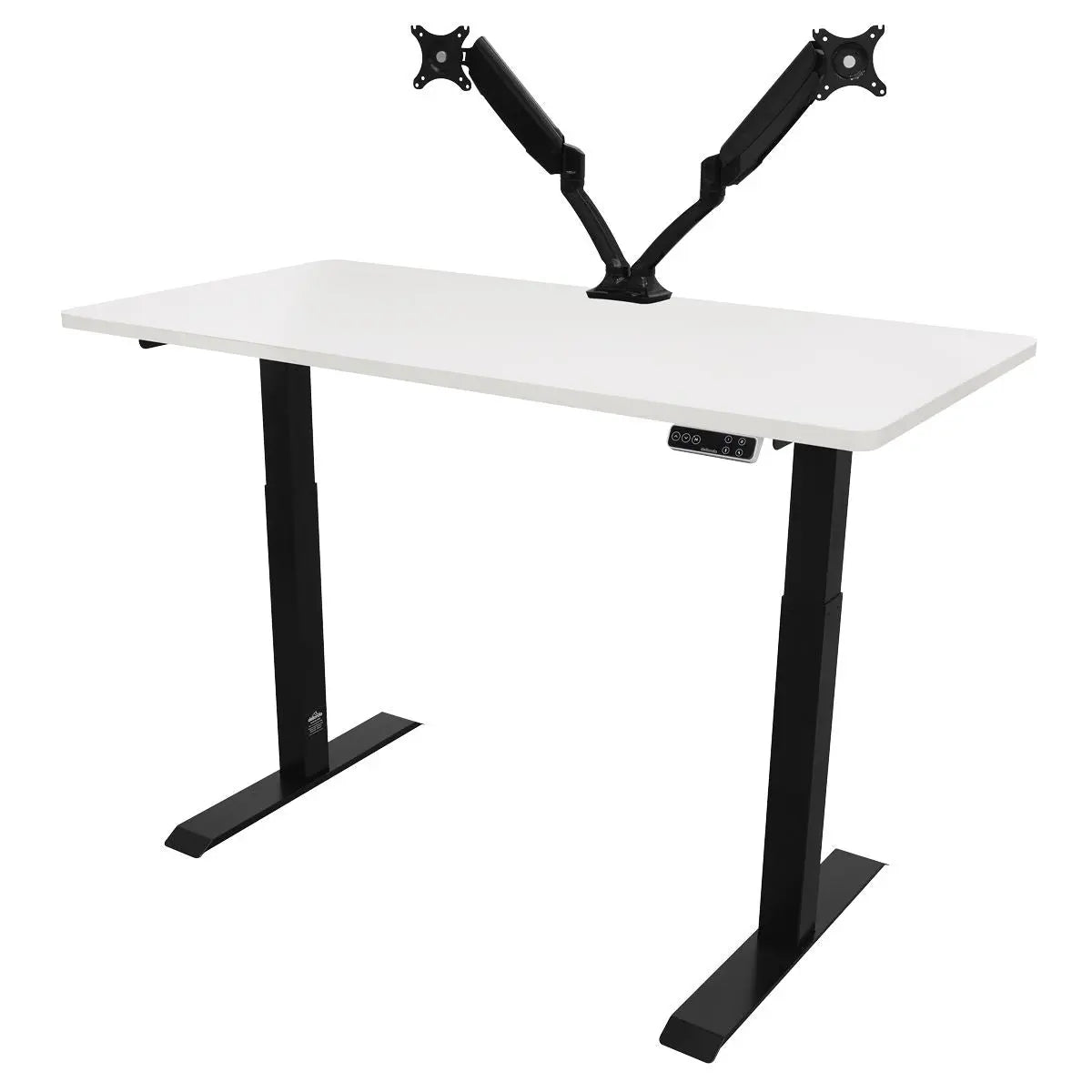 Dellonda White Electric Height Adjustable Standing Desk, 1400 x 700mm Dual Motor 100kg White Rose Tools