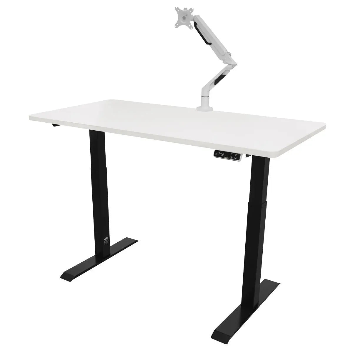 Dellonda White Electric Height Adjustable Standing Desk, 1400 x 700mm Dual Motor 100kg White Rose Tools