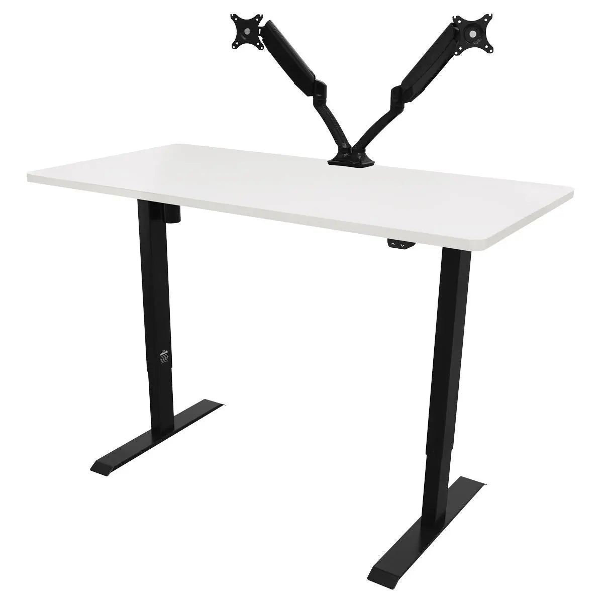 Dellonda White Electric Height Adjustable Standing Desk, Quiet, Home Office, 1400x700mm White Rose Tools