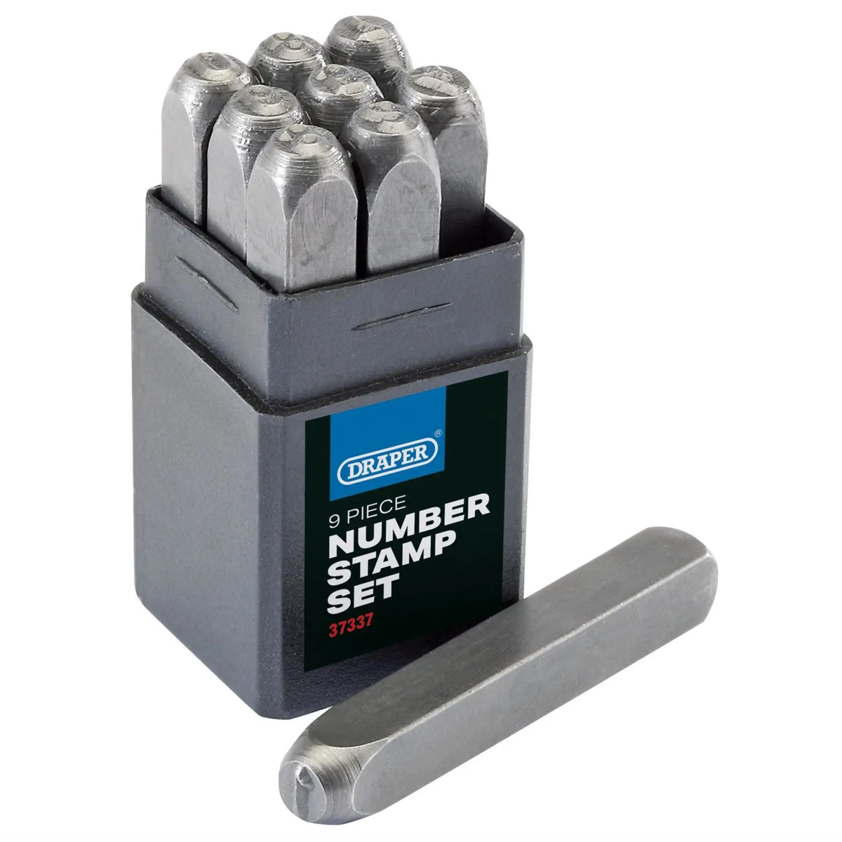 Draper 0 - 9 Number Stamp Set 3/16" 37337 White Rose Tools