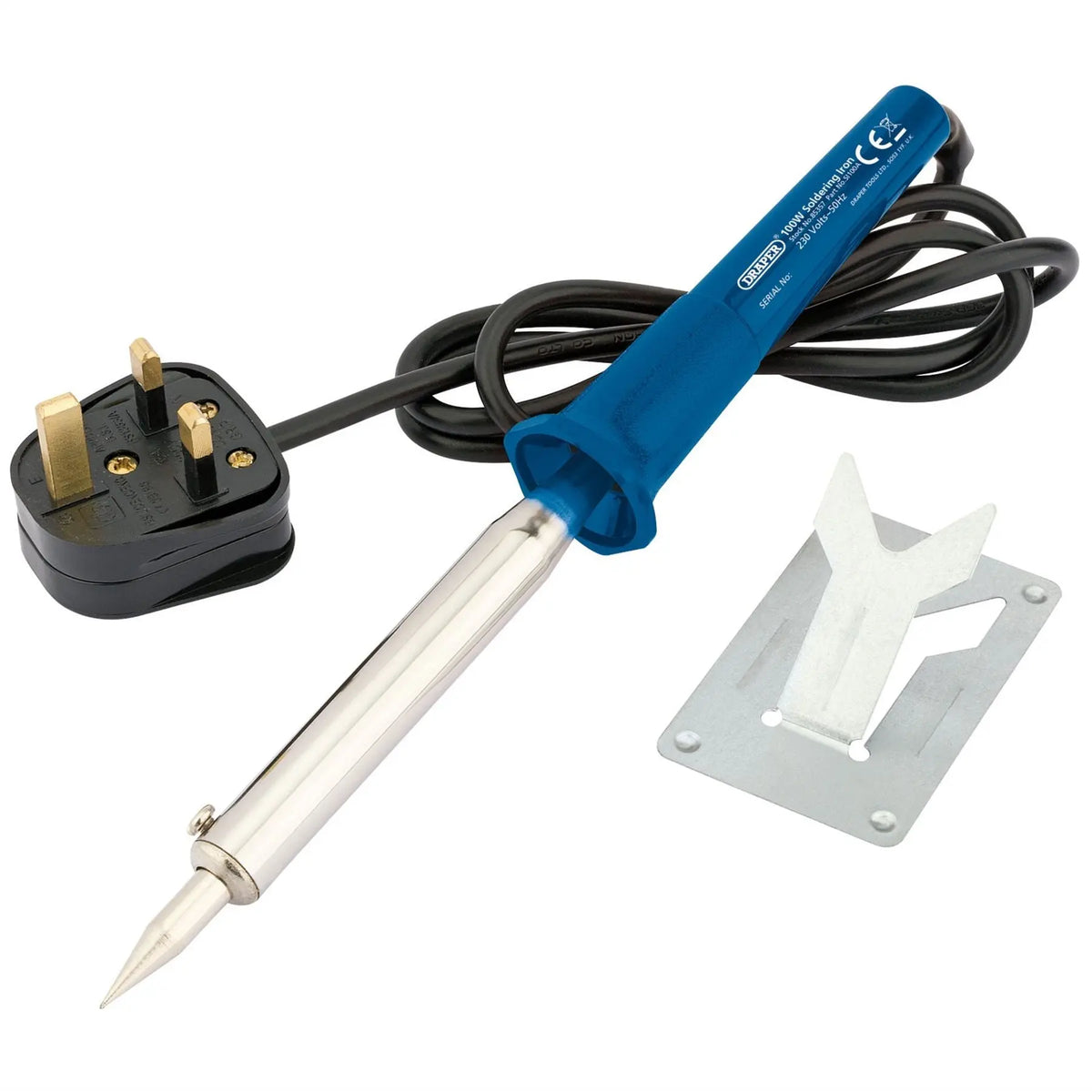 Draper 230V Soldering Iron 100W 85357 White Rose Tools