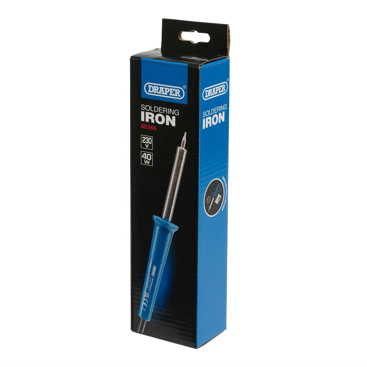 Draper 230V Soldering Iron 40W 85355 White Rose Tools