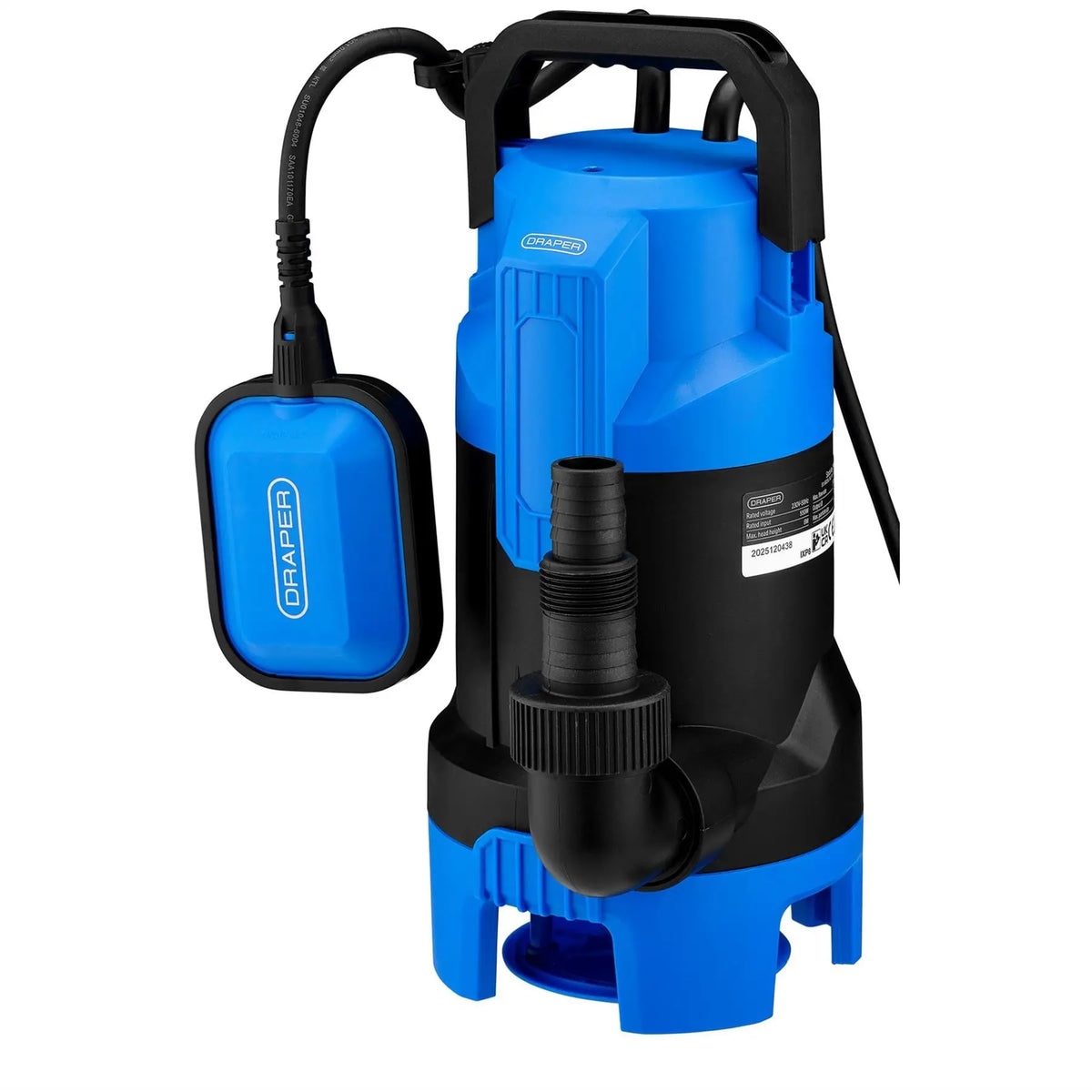 Draper 230V Submersible Dirty Water Pump with Float Switch 260L/min 550W 27477 White Rose Tools