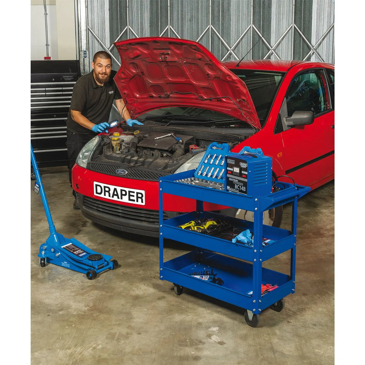 Draper 3 Tier Tool Trolley 07630 White Rose Tools