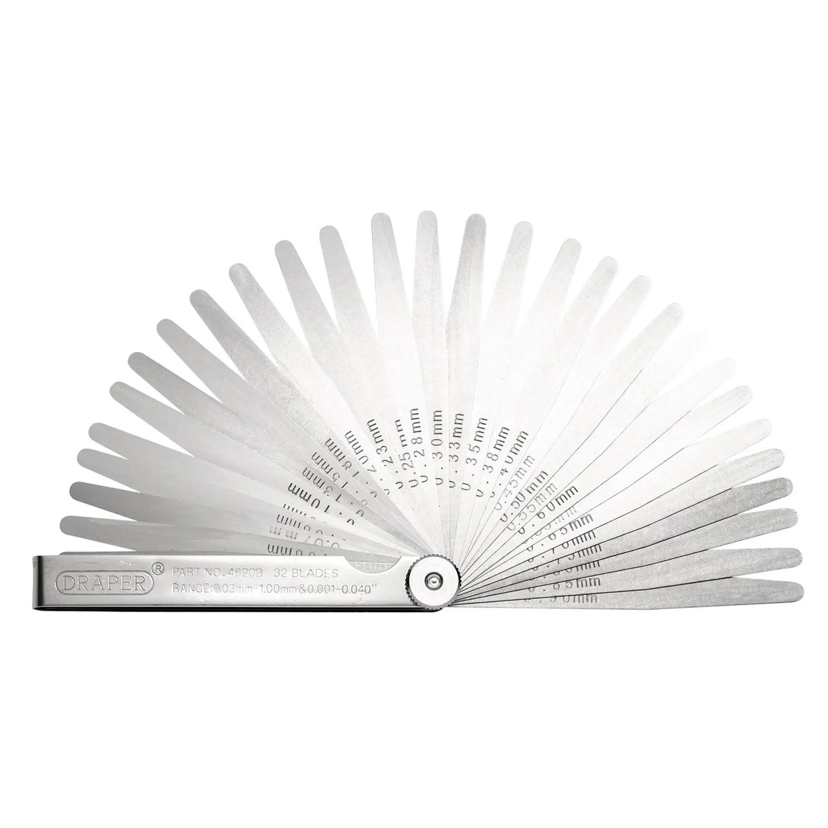 Draper 32 Blade Combination Feeler Gauge Set 51720 White Rose Tools