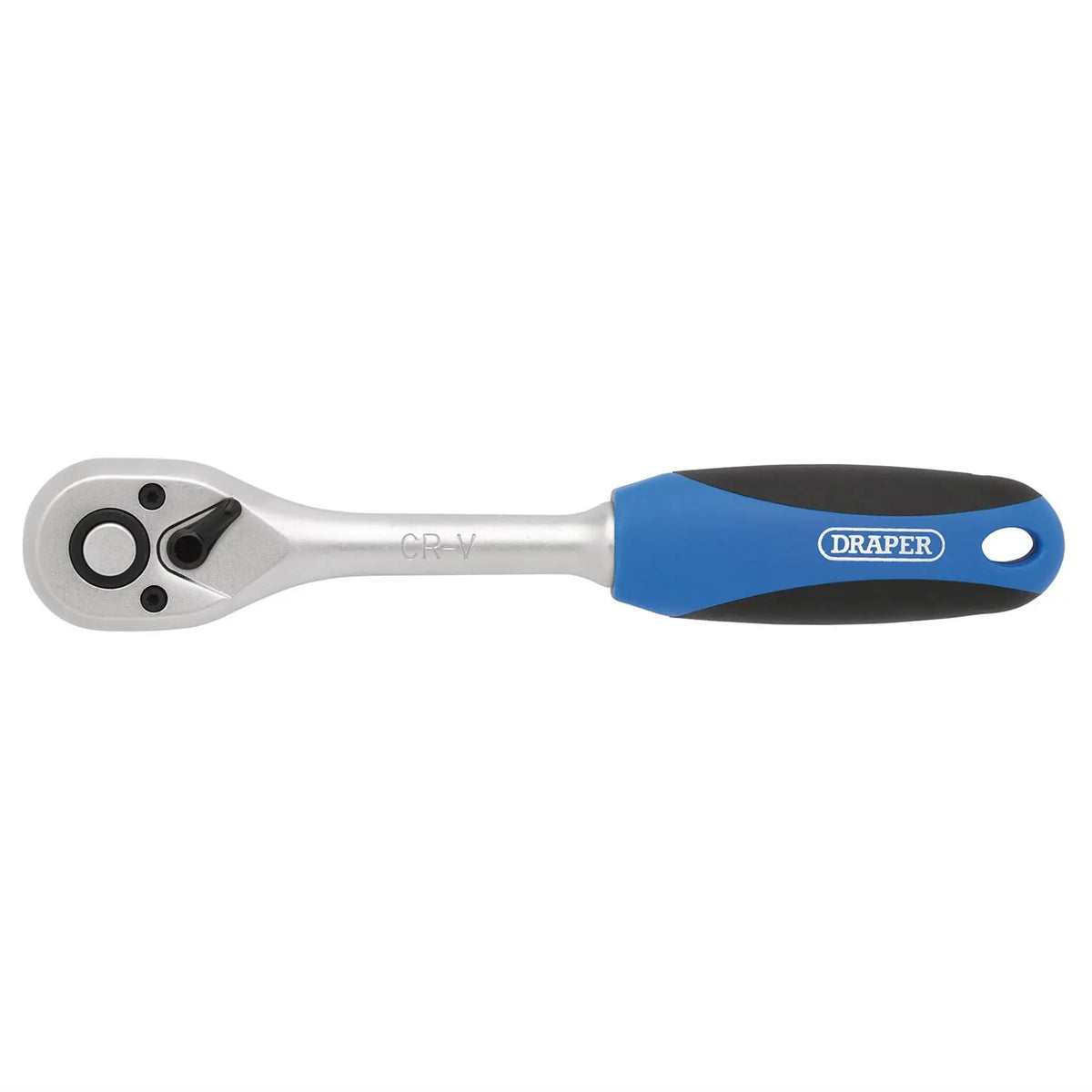 Draper 72 Tooth Reversible Soft Grip Ratchets 3/8" Sq. Dr. 16428 White Rose Tools
