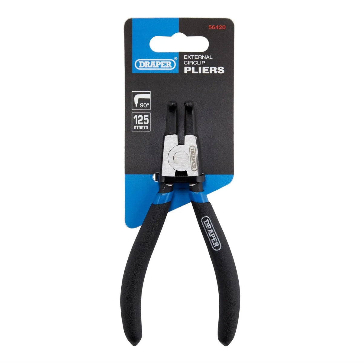 Draper 90° External Circlip Pliers 125mm 56420 White Rose Tools