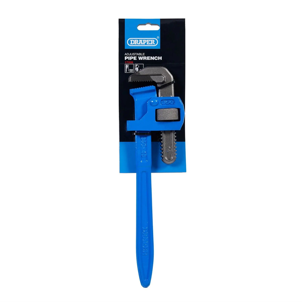 Draper Adjustable Pipe Wrench 350mm 48mm 17209 White Rose Tools