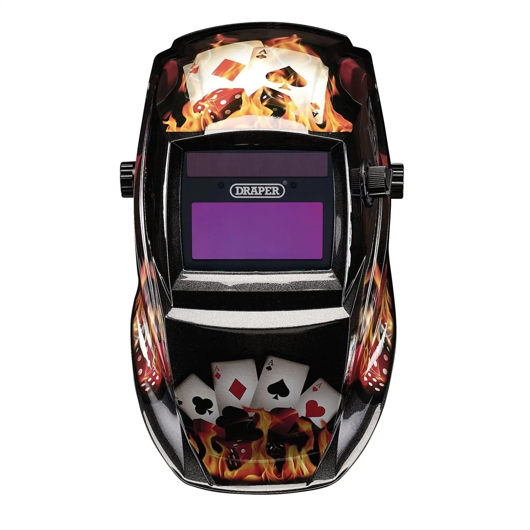 Draper Auto-Darkening Welding Helmet Playing Cards 02515 White Rose Tools
