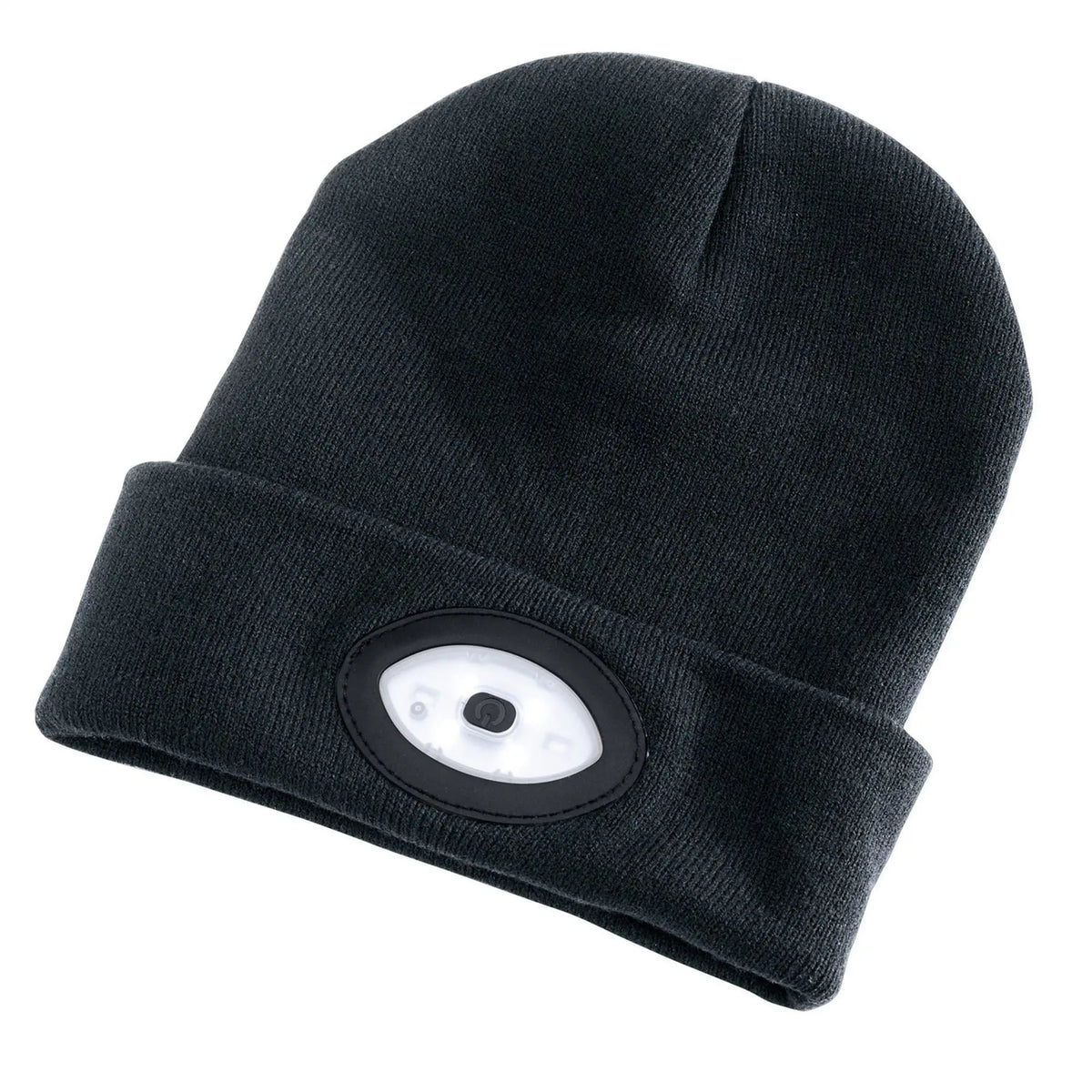 Draper Beanie Hat with Rechargeable Torch One Size 1W 100 Lumens Black 99521 White Rose Tools