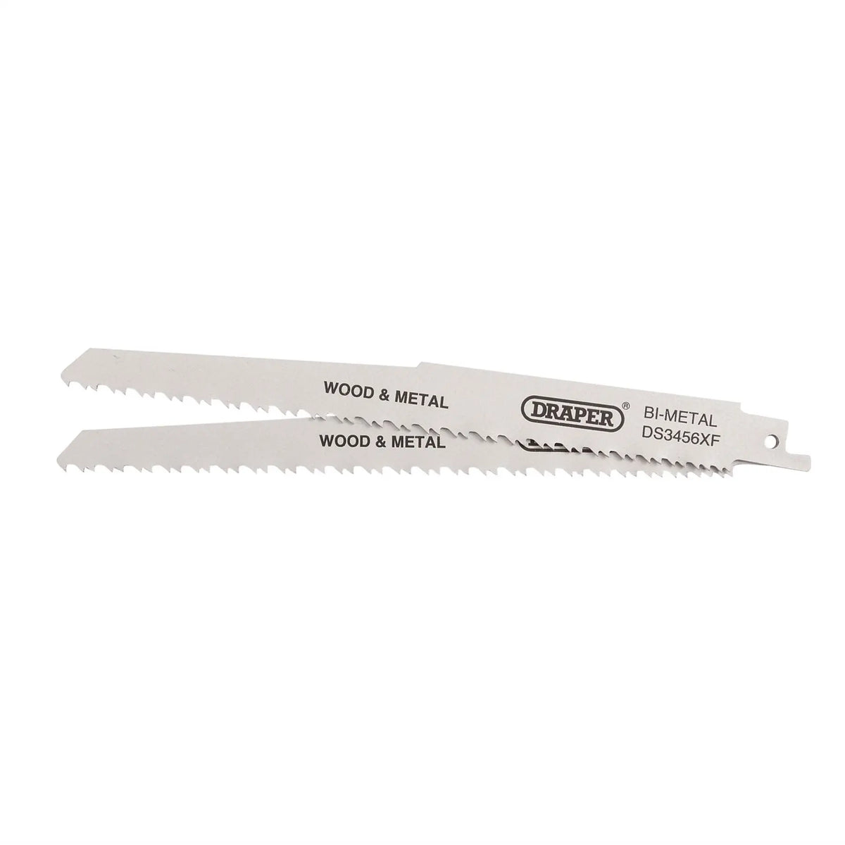 Draper Bi-metal Reciprocating Saw Blades for Multi-Purpose Cutting 200mm 6-12tpi (Pack of 2) 43065 White Rose Tools