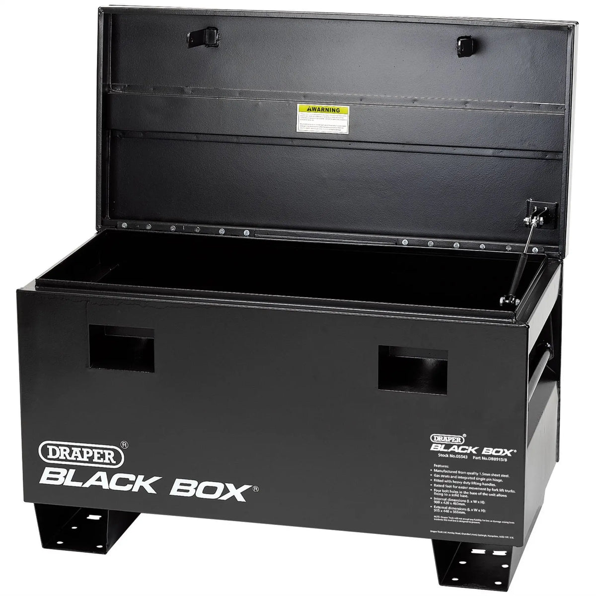 Draper Black Box® Contractors Secure Storage Box - 36"/915 x 470 x 590mm 05543 White Rose Tools