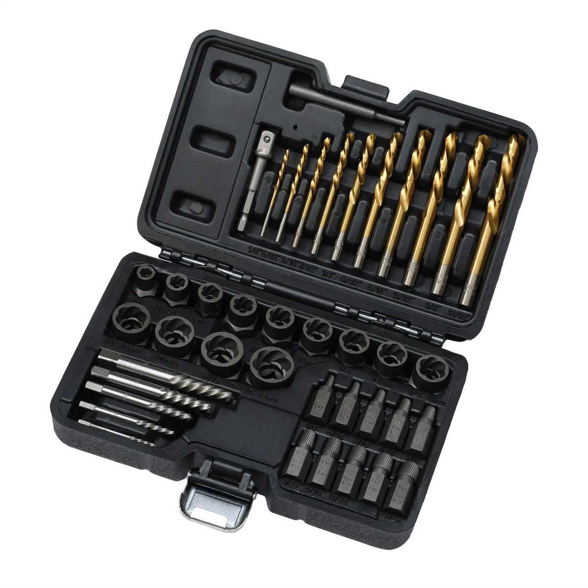 Draper Bolt Nut Stud Screw Extractor Set (40 Piece) 07120 White Rose Tools