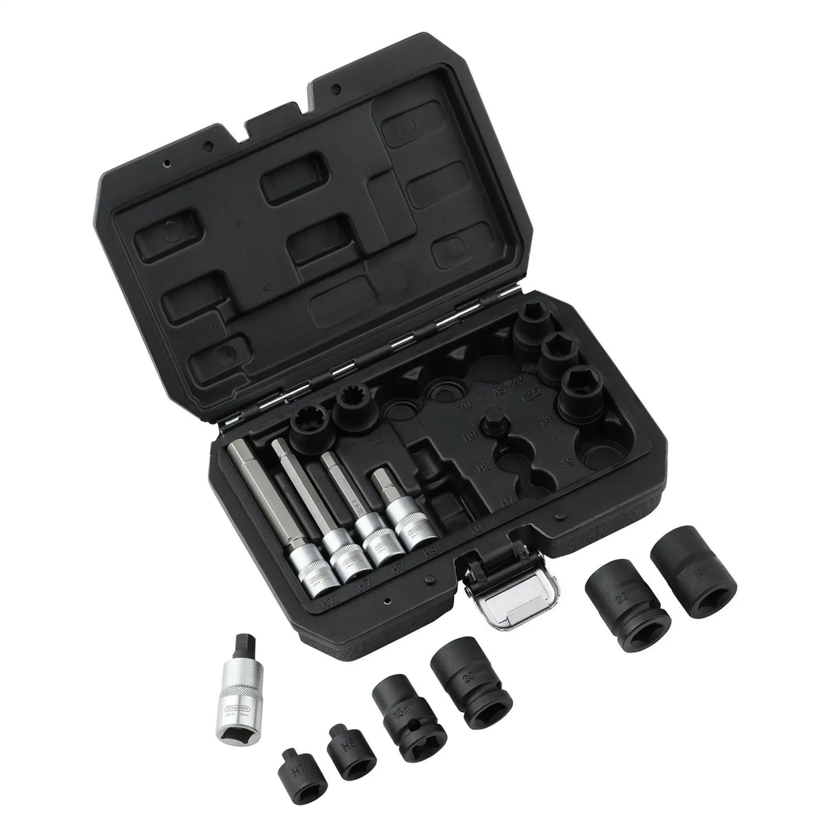 Draper Brake Caliper Socket and Bit Set (17 Piece) 07114 White Rose Tools