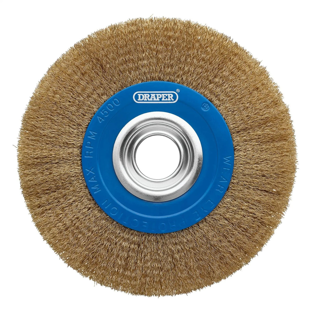 Draper Brassed Steel Bench Grinder Wire Wheel Brush 200 x 31.75mm 08067 White Rose Tools