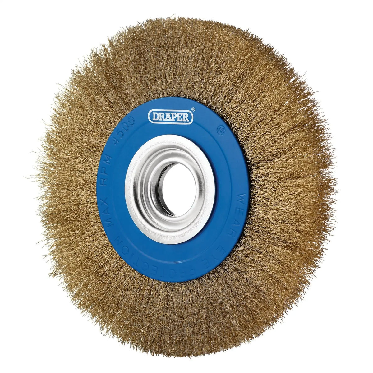 Draper Brassed Steel Bench Grinder Wire Wheel Brush 200 x 31.75mm 08067 White Rose Tools