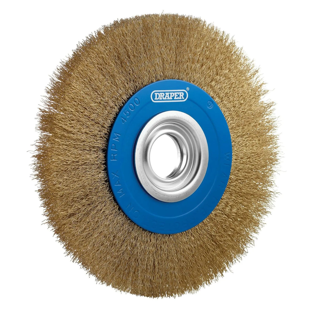 Draper Brassed Steel Bench Grinder Wire Wheel Brush 200 x 31.75mm 08067 White Rose Tools