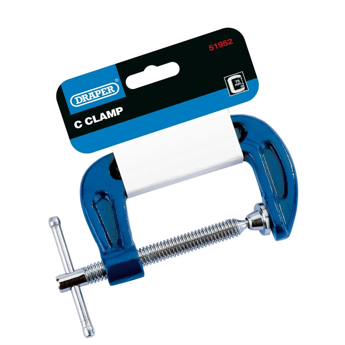 Draper C Clamp 75 x 50mm 51952 White Rose Tools