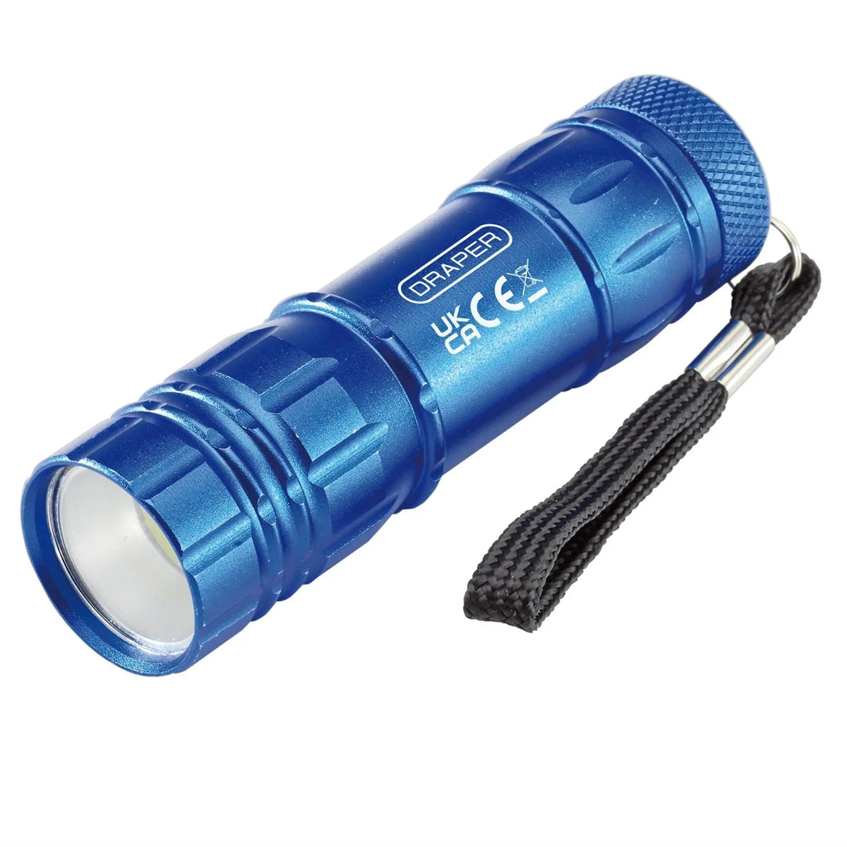 Draper COB LED Aluminium Hand Torch 3W 85 Lumens 3 x AAA Batteries Supplied 90103 White Rose Tools