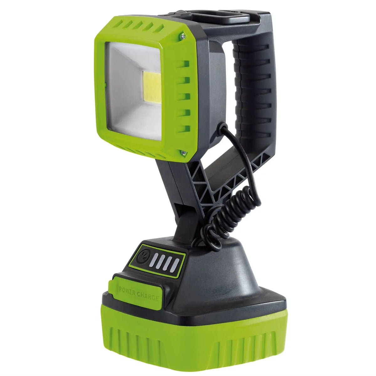 Draper COB LED Rechargeable Work Light 10W 1000 Lumens Green 2 x 2.2Ah Batteries 90033 White Rose Tools