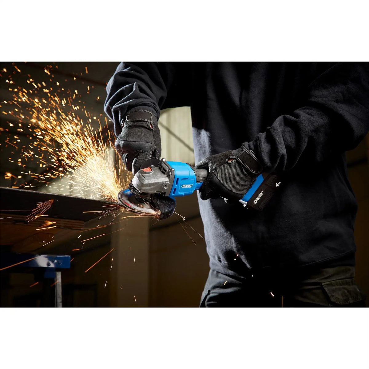 Draper D20 20V Brushless Angle Grinder 115/125mm (Sold Bare) 98104 White Rose Tools
