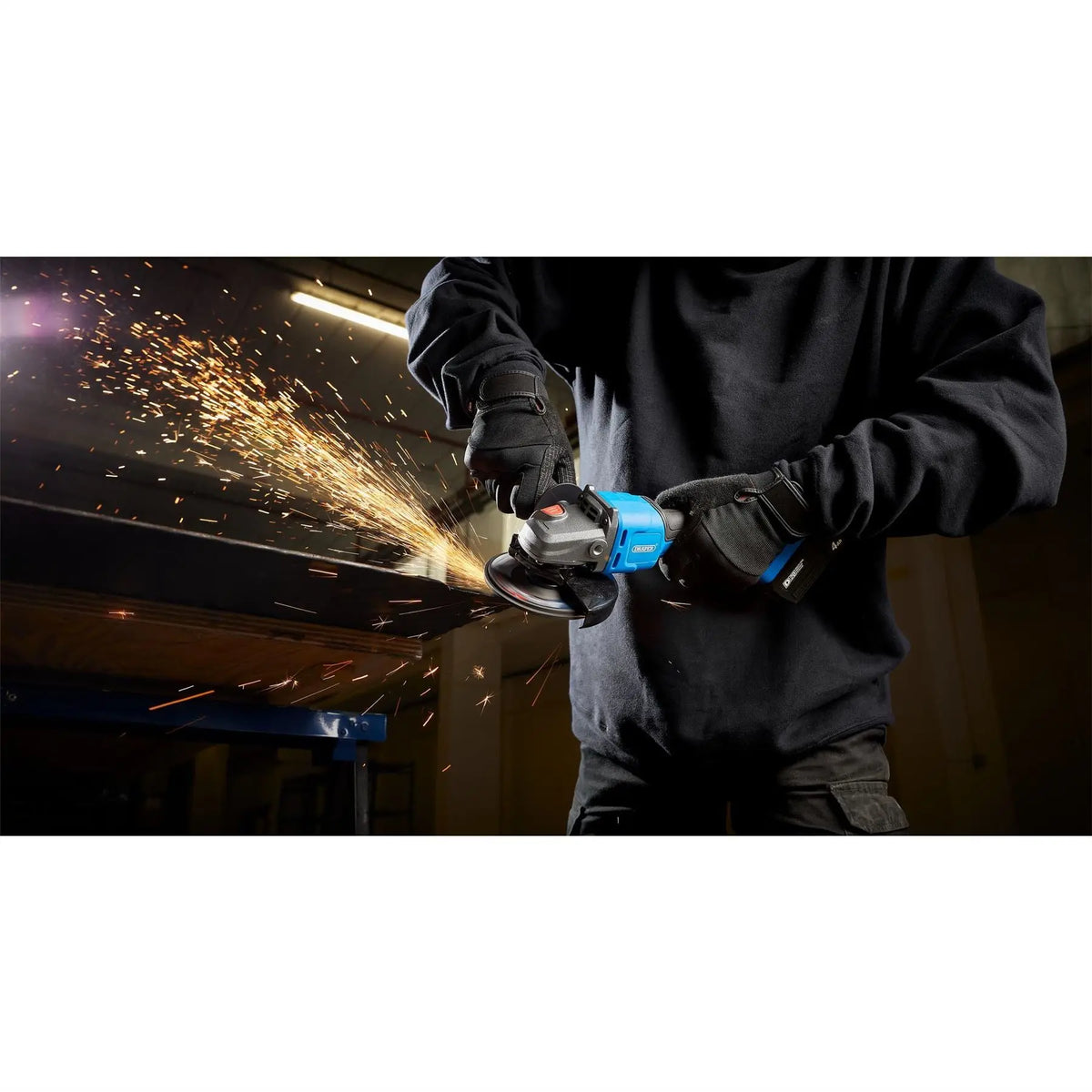 Draper D20 20V Brushless Angle Grinder 115/125mm (Sold Bare) 98104 White Rose Tools
