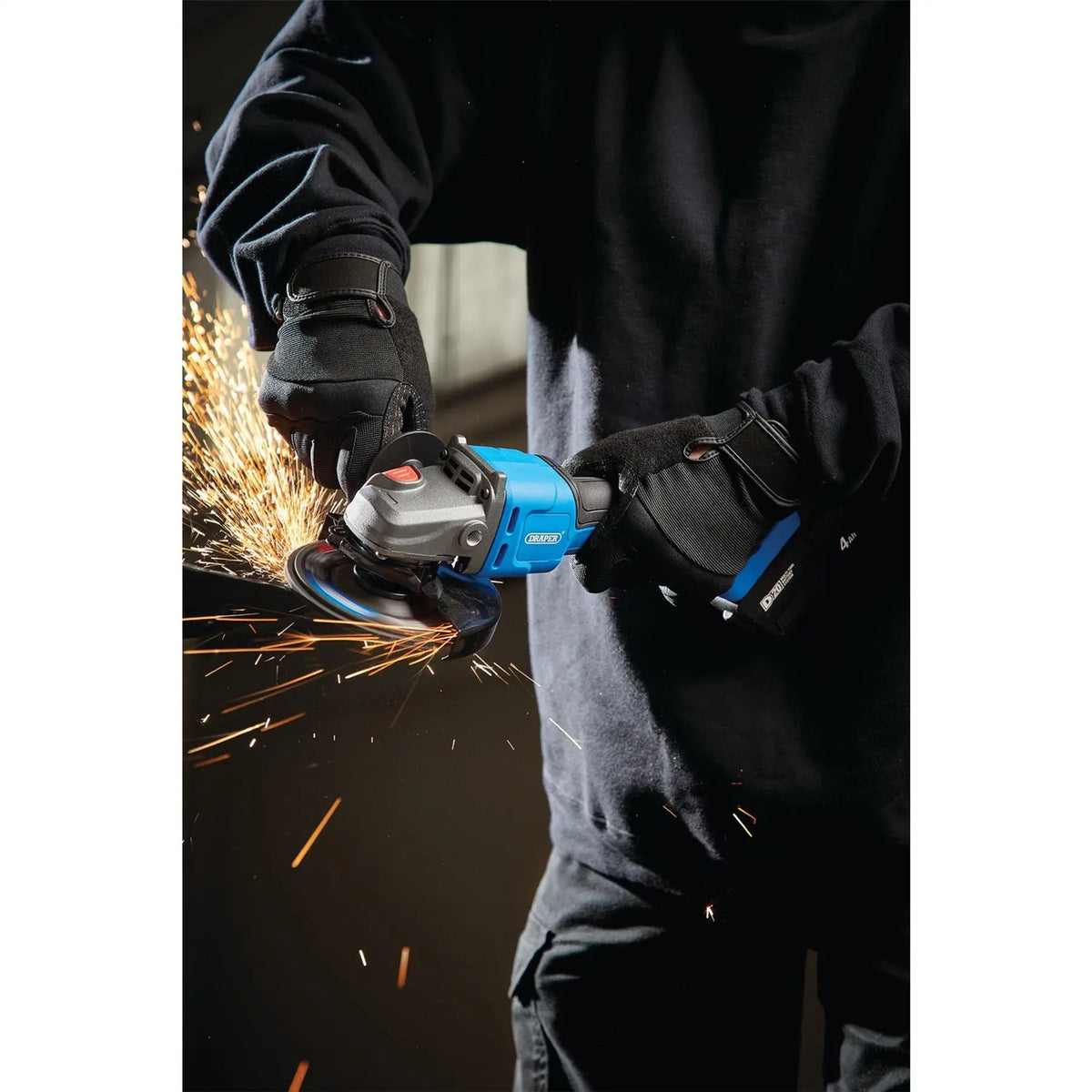 Draper D20 20V Brushless Angle Grinder 115/125mm (Sold Bare) 98104 White Rose Tools