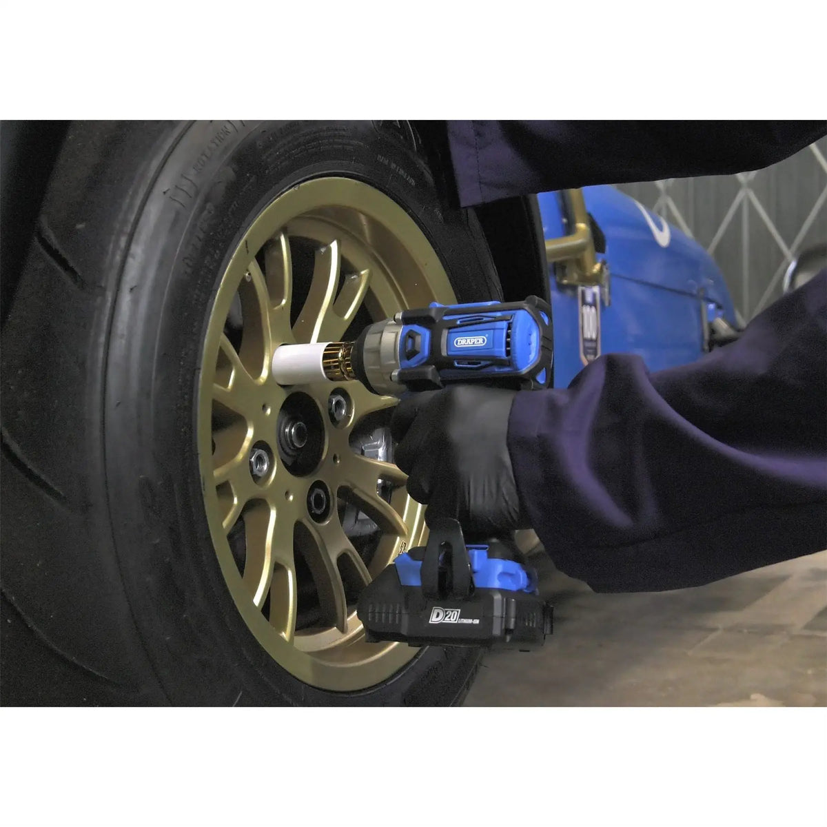 Draper D20 20V Brushless Impact Wrench 1/2" Sq. Dr. 250Nm (Sold Bare) 86928 White Rose Tools