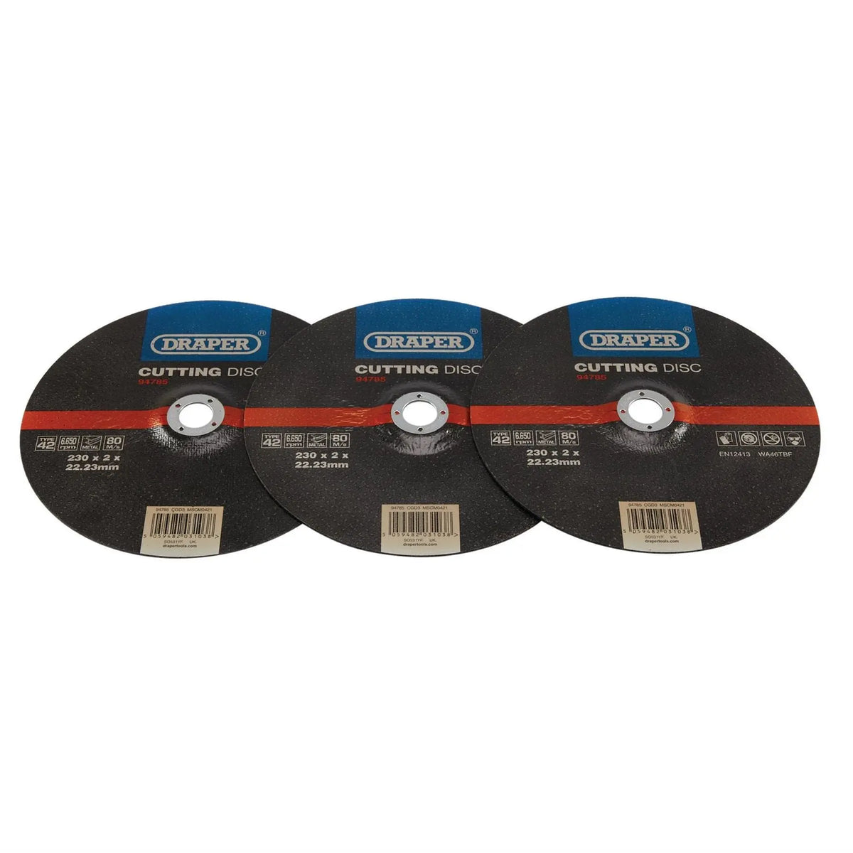 Draper DPC Metal Cutting Disc 230 x 2 x 22.23mm 94785 White Rose Tools