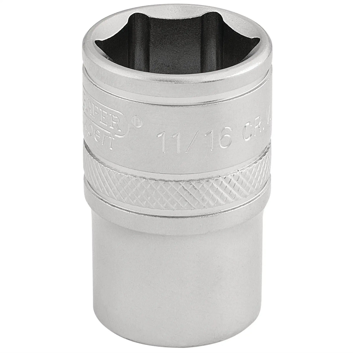 Draper Expert 6 Point Imperial Socket 1/2" Sq. Dr. 11/16" 16630 White Rose Tools