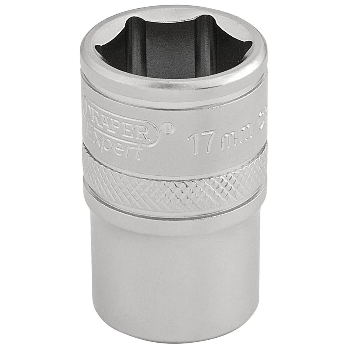Draper Expert 6 Point Metric Socket 1/2" Sq. Dr. 17mm 16607 White Rose Tools