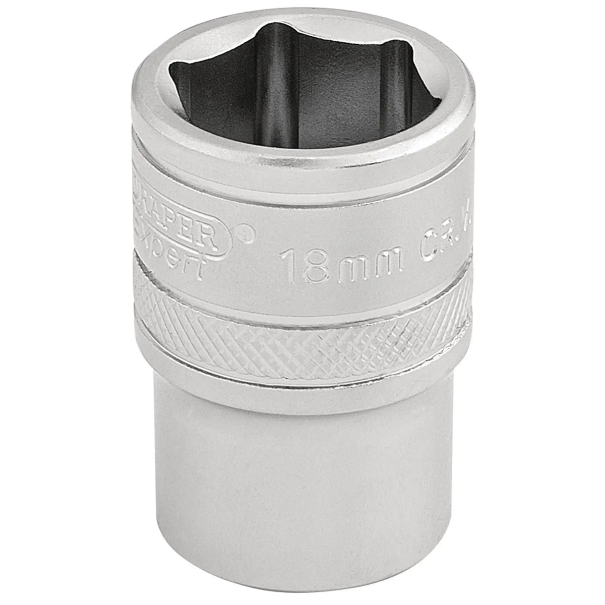 Draper Expert 6 Point Metric Socket 1/2" Sq. Dr. 18mm 16608 White Rose Tools