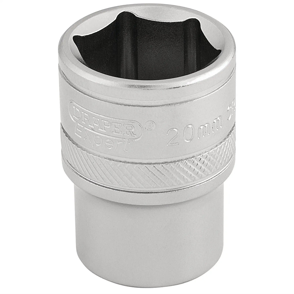 Draper Expert 6 Point Metric Socket 1/2" Sq. Dr. 20mm 16610 White Rose Tools